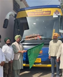 ਵਿਧਾਇਕ ਨੇ ਤੀਰਥ ਯਾਤਰਾ ਤਹਿਤ ਬੱਸ ਕੀਤੀ ਰਵਾਨਾ