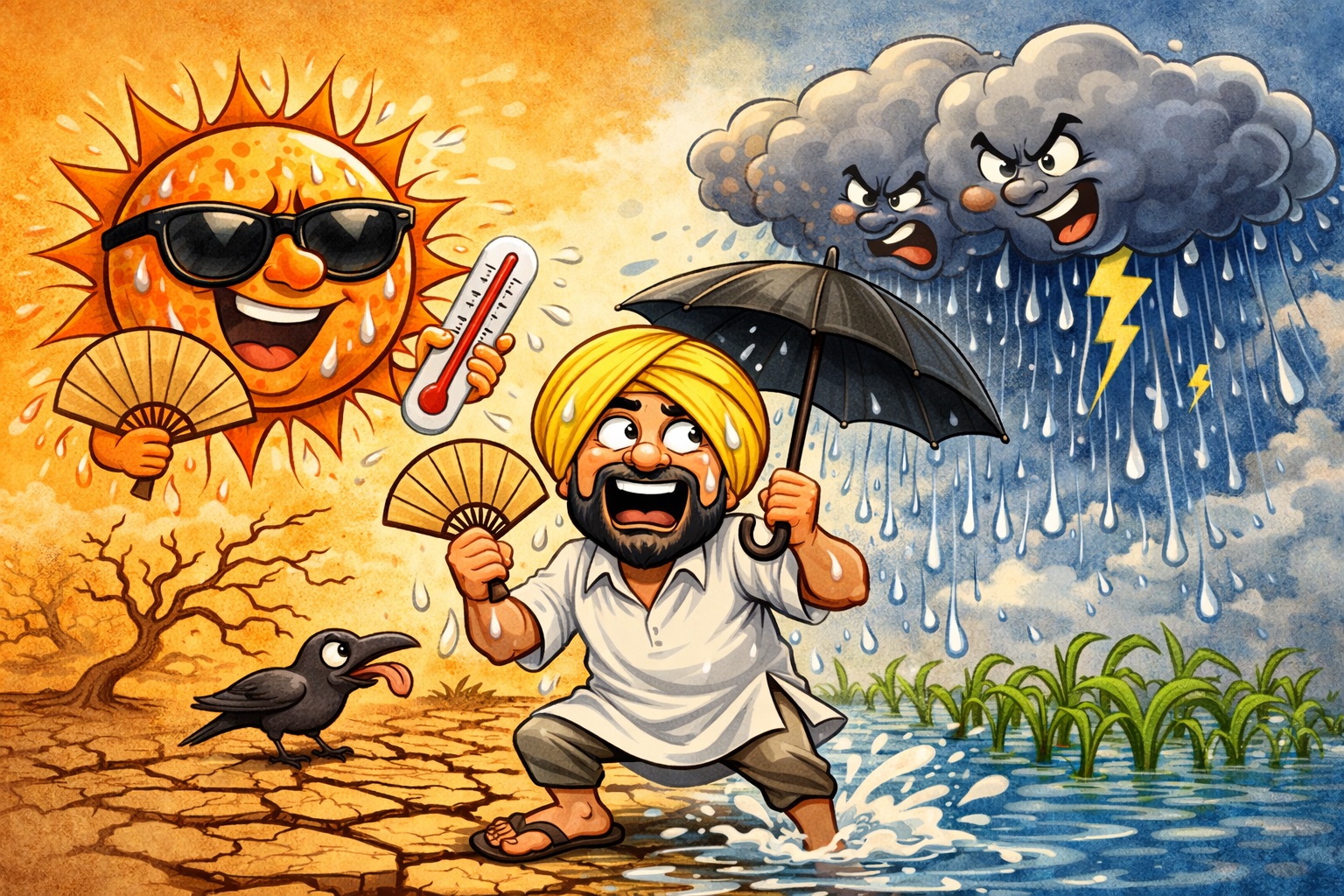 ਜੂਨ ਤੱਕ ਨਾਲ-ਨਾਲ ਚੱਲਣਗੇ ਮੀਂਹ ਤੇ ਗਰਮੀ, ਬਾਰਿਸ਼ ਦੇ ਬਾਵਜੂਦ ਘੱਟ ਨਹੀਂ ਹੋਵੇਗੀ ਗਰਮੀ; ਵਧ ਸਕਦੀ ਹੈ ਹੁੰਮਸ ਤੇ ਪਰੇਸ਼ਾਨੀ