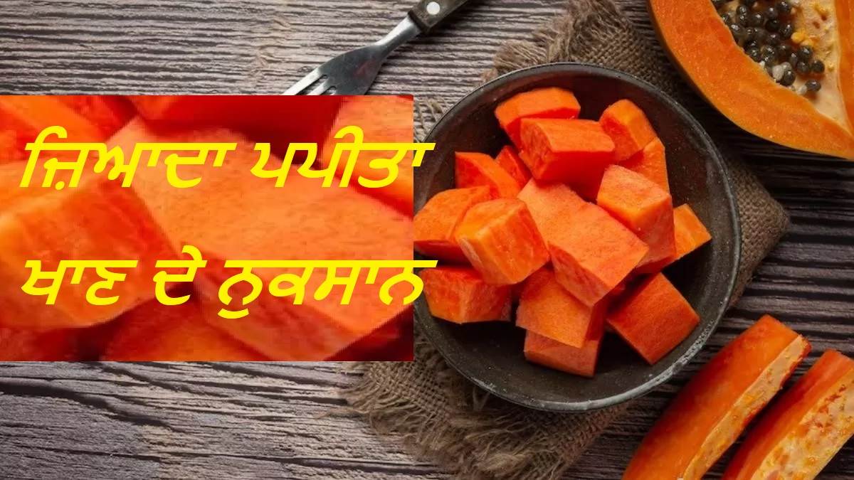 Papaya Side Effects ਕੀ ਤੁਸੀਂ ਸਵੇਰੇ ਖ਼ਾਲੀ ਪੇਟ ਖਾਂਦੇ ਹੋ ਜ਼ਿਆਦਾ ਪਪੀਤਾ ਤਾਂ
