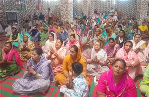ਭਾਗਵਤ ਕਥਾ ਮੌਕੇ ਜੈਕਾਰਿਆਂ ਨਾਲ ਗੂੰਜਿਆ ਤ੍ਰਿਦੇਵ ਮੰਦਰ