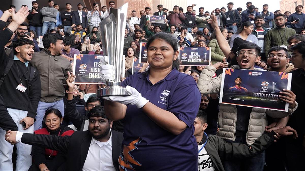 ਸੀਯੂ ਪਹੁੰਚੀ ਆਈਸੀਸੀ ਟੀ-20 ਵਿਸ਼ਵ ਕੱਪ 2026 ਦੀ ਟਰਾਫ਼ੀ