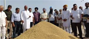 ਚੇਅਰਮੈਨ ਜਸਵਿੰਦਰ ਸੰਘੇੜਾ ਤੇ ਹਰਿੰਦਰ ਧਾਲੀਵਾਲ ਨੇ ਝੋਨੇ ਦੀ ਖਰੀਦ ਕਰਵਾਈ ਸ਼ੁਰੂ