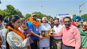 ਪਟਿਆਲਾ ਪਰਤੇ ਉਲੰਪੀਅਨ ਤੇਜਿੰਦਰਪਾਲ ਸਿੰਘ ਤੂਰ ਦਾ ਭਰਵਾਂ ਸਵਾਗਤ