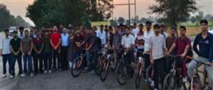 ਗਾਂਧੀ ਜਯੰਤੀ ਦੇ ਮੌਕੇ ਸਾਈਕਲ ਰੈਲੀ ਕੱਢੀ