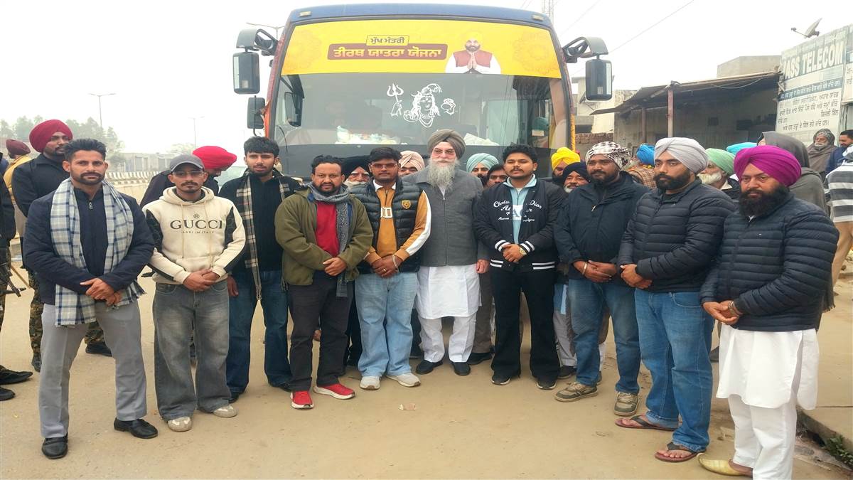ਮੁੱਖ ਮੰਤਰੀ ਤੀਰਥ ਯਾਤਰਾ ਯੋਜਨਾ ਤਹਿਤ ਬੱਸ ਰਵਾਨਾ