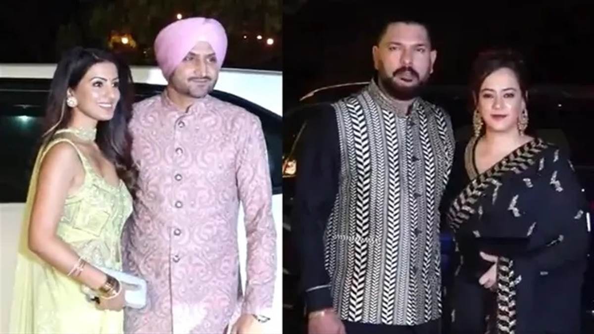 Arjun Tendulkar's Sangeet: ਪਤਨੀ ਹੇਜ਼ਲ ਨਾਲ ਪਹੁੰਚੇ ਯੁਵਰਾਜ ਸਿੰਘ, ਭੱਜੀ-ਗੀਤਾ ਆਏ ਨਜ਼ਰ -Video