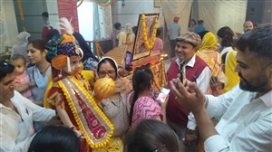 ਭਗਵਾਨ ਹਨੂੰਮਾਨ ਦੀ ਅਸਮਾਨ ਤੋਂ ਉਤਰਦੀ ਝਾਕੀ ਖਿੱਚ ਦਾ ਕੇਂਦਰ ਬਣੀ