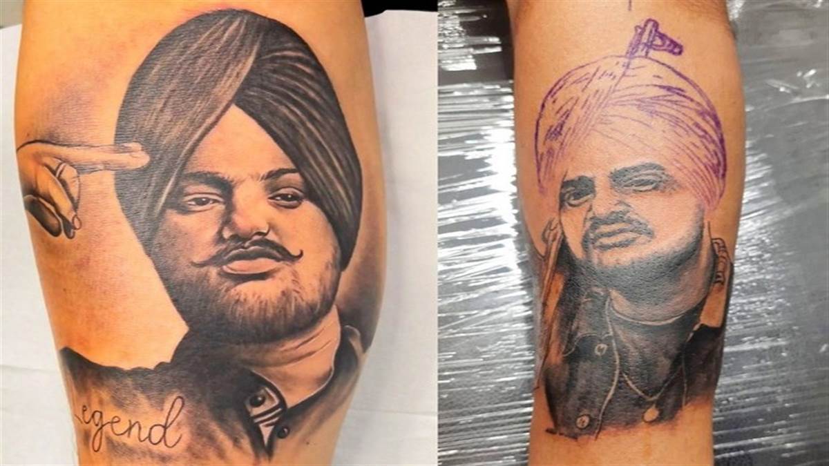 Sidhu Moose Walas parents get singers tattoo inked on their arms
