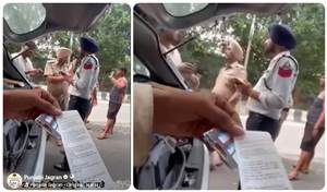 Video : ਨਾਕੇ 'ਤੇ ਟਰੱਕ ਡਰਾਈਵਰ ਨੂੰ ਥੱਪੜ ਮਾਰਨਾ ਪਿਆ ਮਹਿੰਗਾ, ਸੀਪੀ ਸਤਿੰਦਰ ਸਿੰਘ ਨੇ ਟ੍ਰੈਫਿਕ ਪੁਲਿਸ ਮੁਲਾਜ਼ਮ ਨੂੰ ਕੀਤਾ ਲਾਈਨ ਹਾਜ਼ਰ; ਜਾਂਚ ਸ਼ੁਰੂ