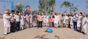 ਜਮਹੂਰੀ ਕਿਸਾਨ ਸਬਾ ਨੇ ਫੂਕਿਆ ਥਾਣਾ ਭਿੱਖੀਵਿੰਡ ਦੇ ਮੁਖੀ ਦਾ ਪੁਤਲਾ