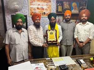 ਲੋਕ ਭਲਾਈ ਦੇ ਕਾਰਜਾਂ ਲਈ ਜਸਮੇਰ ਸਿੰਘ ਭੱਲਾ ਦਾ ਸਨਮਾਨ