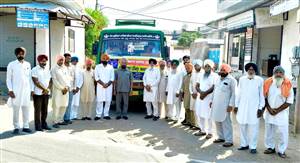 ਸੰਗਰੂਰ ਵਿਖੇ ਰੋਸ ਰੈਲੀ ਲਈ ਨੰਬਰਦਾਰਾਂ ਦਾ ਜੱਥਾ ਰਵਾਨਾ