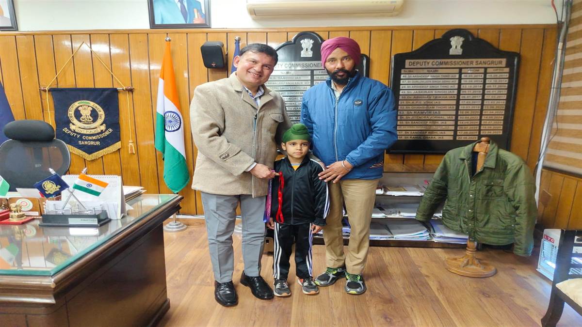 ਸਾਢੇ 6 ਸਾਲਾ ਦੌੜਾਕ ਨੂੰ ਦਿੱਤੀ ਡੀਸੀ ਰਾਹੁਲ ਚਾਬਾ ਨੇ ਹੱਲਾਸ਼ੇਰੀ