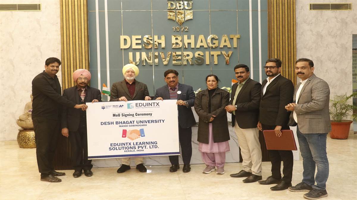 ਡੀਬੀਯੂ ਵੱਲੋਂ ਐਜੂਇੰਟੈਕਸ ਲਰਨਿੰਗ ਸਲਿਊਸ਼ਨਜ਼ ਨਾਲ ਸਮਝੌਤਾ ਹਸਤਾਖਰ