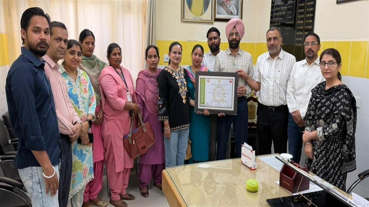 ਆਮ ਆਦਮੀ ਕਲੀਨਿਕ/ਸਿਹਤ ਕੇਂਦਰ ਜਲੂਰ ਨੂੰ ਮਿਲਿਆ ਰਾਸ਼ਟਰੀ ਗੁਣਵੱਤਾ ਸਰਟੀਫਿਕੇਟ