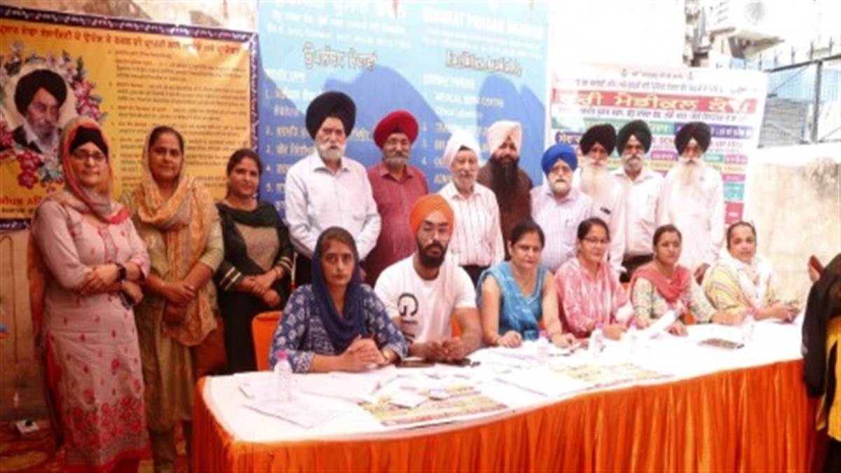 In the free checkup camp, 450 patients were checked and given free medicines