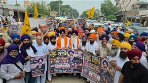 ਸਤਲੁਜ ਫਿਲਮ ’ਤੇ ਪਾਬੰਦੀ ਖ਼ਿਲਾਫ਼ ਅਕਾਲੀ ਦਲ ਵਾਰਿਸ ਪੰਜਾਬ ਦਾ ਰੋਸ; ਖਾਲੜਾ ਤੋਂ ਤਰਨਤਾਰਨ ਤੱਕ ਕੱਢਿਆ ਮਾਰਚ