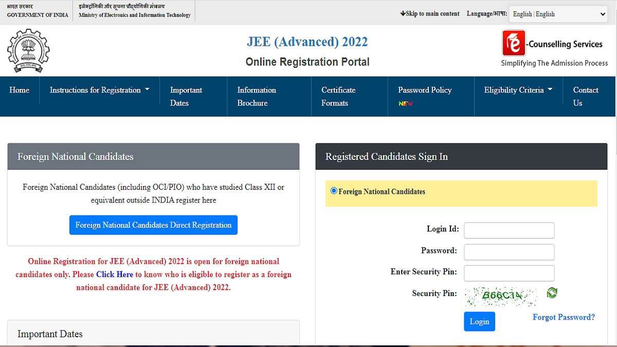 education jee advanced 2022 jee advanced egistration will start from august 7 keep these documents ready