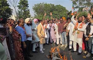 ਭਾਜਪਾ ਵਰਕਰਾਂ ਨੇ ਰੋਸ ਵਜੋਂ ਫੂਕਿਆ ਮੁੱਖ ਮੰਤਰੀ ਦਾ ਪੁਤਲਾ
