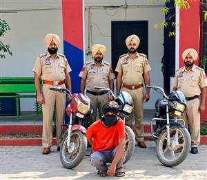 3 ਚੋਰੀਸ਼ੁਦਾ ਮੋਟਰਸਾਈਕਲਾਂ ਤੇ ਨਕਦੀ ਸਣੇ ਇੱਕ ਕਾਬੂ