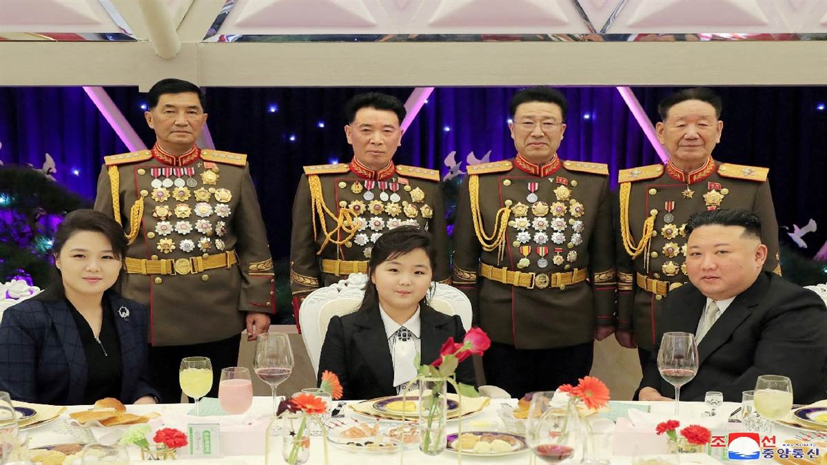 Kim Jong Un arrived with his daughter at the 75th founding day ceremony of the North Korean army the soldiers morale increased