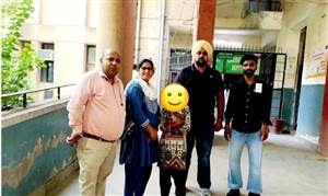 ਭੀਖ ਮੰਗਦੀ ਇਕ ਬੱਚੀ ਨੂੰ ਛੁਡਵਾਇਆ