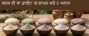 ਕਣਕ ਦੀ ਥਾਂ ਡਾਈਟ 'ਚ ਸ਼ਾਮਲ ਕਰੋ 5 ਅਨਾਜ, ਰੋਟੀ ਖਾ ਕੇ ਵੀ ਆਸਾਨੀ ਨਾਲ ਘਟਾ ਸਕੋਗੇ ਭਾਰ