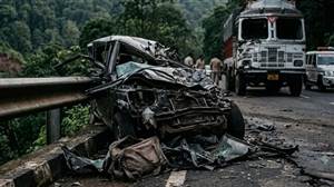 ਕਰਨਾਟਕ: NH 52 'ਤੇ ਤੇਜ਼ ਰਫ਼ਤਾਰ ਨੇ ਮਚਾਈ ਤਬਾਹੀ, ਟਰੱਕ ਤੇ ਕਾਰ ਵਿਚਾਲੇ ਹੋਈ ਟੱਕਰ 'ਚ ਸੱਤ ਦੀ ਮੌਤ