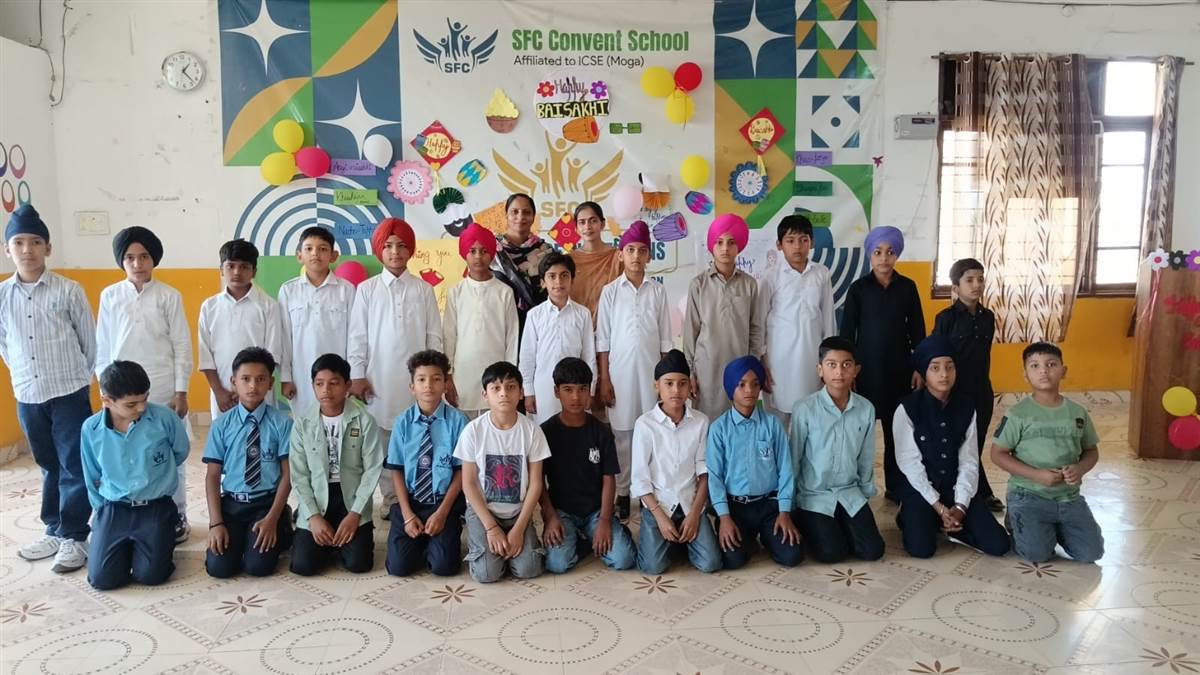ਐੱਸਐੱਫਸੀ ਕਾਨਵੈਂਟ ਸਕੂਲ ’ਚ ਵਿਸਾਖੀ ਦਾ ਤਿਉਹਾਰ ਮਨਾਇਆ