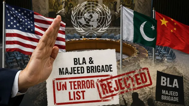 ਪਾਕਿਸਤਾਨ ਨੂੰ ਅਮਰੀਕਾ ਤੋਂ ਵੱਡਾ ਝਟਕਾ... UNSC 'ਚ BLA ਨੂੰ ਬਲੈਕਲਿਸਟ ਕਰਨ ਦੇ ਪ੍ਰਸਤਾਵ 'ਤੇ ਲਾਈ ਵੀਟੋ