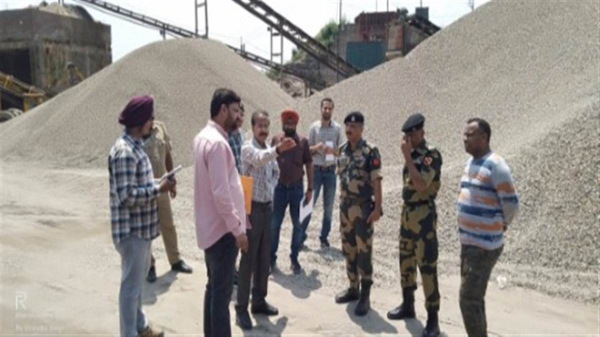 After the BSF seized three trucks of sand and gravel, Secretary Krishna Kumar did the checking