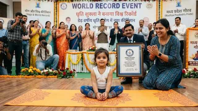 ਡੇਢ ਸਾਲ ਦੀ ਬੱਚੀ ਨੇ ਰਚਿਆ ਇਤਿਹਾਸ: ਯੋਗ 'ਚ ਦਿਖਾਈ ਅਦਭੁਤ ਲਚਕ, 'ਬੁੱਕ ਆਫ਼ ਵਰਲਡ ਰਿਕਾਰਡ' ਨਾਲ ਹੋਈ ਸਨਮਾਨਿਤ