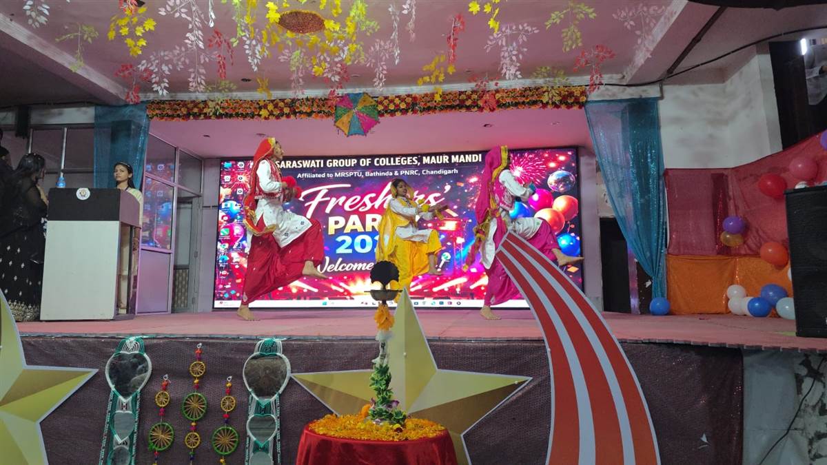 ਸਰਸਵਤੀ ਗਰੁੱਪ ਆਫ਼ ਕਾਲਜਿਜ਼ ’ਚ ਫ੍ਰੈਸ਼ਰ ਪਾਰਟੀ ਕਰਵਾਈ