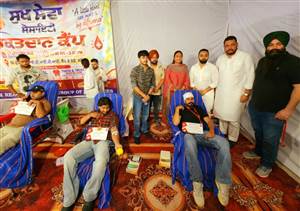 ਖੂਨਦਾਨ ਕੈਂਪ 'ਚ ਰਾਜਵਿੰਦਰ ਥਿਆੜਾ ਨੇ ਕੀਤੀ ਸ਼ਿਰਕਤ