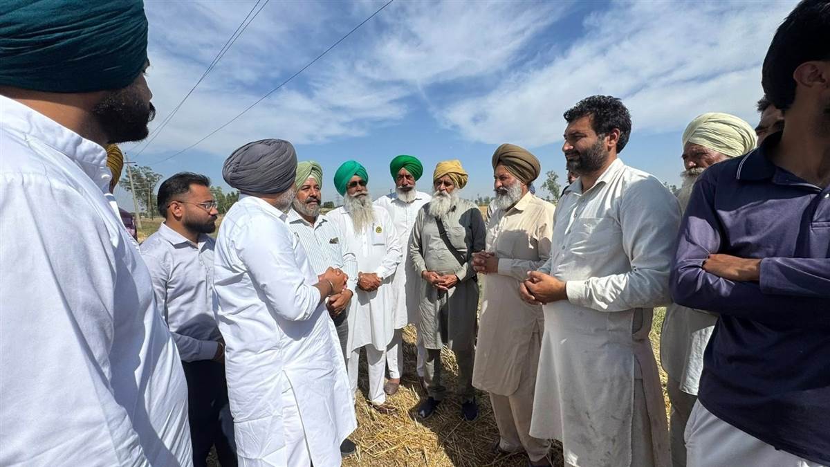 ਚੇਅਰਮੈਨ ਨੇ ਅੱਗ ਨਾਲ ਕਣਕ ਦੇ ਨੁਕਸਾਨ ਦਾ ਲਿਆ ਜਾਇਜ਼ਾ