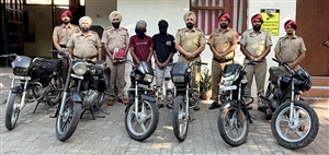 ਚੋਰੀ ਦੇ 6 ਮੋਟਰਸਾਈਕਲਾਂ ਸਮੇਤ 2 ਗ੍ਰਿਫਤਾਰ