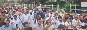 ਹਲਦਵਾਨੀ ਘਟਨਾ ਦੇ ਵਿਰੋਧ ’ਚ ਮਾਰਚ ਕੱਢ ਕੇ ਕੀਤਾ ਸੱਤਿਆਗ੍ਰਹਿ