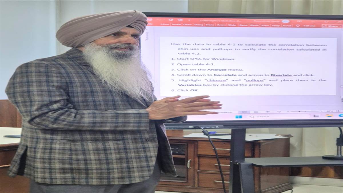 ਐੱਸਪੀਐੱਸਐੱਸ ਦੀ ਵਰਤੋਂ ਬਾਰੇ ਹੈਂਡਜ਼-ਆਨ ਟ੍ਰੇਨਿੰਗ ਸੈਸ਼ਨ ਕਰਵਾਇਆ