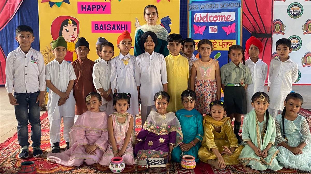 ਜੀਜੀਐੱਸ ਵਰਲਡ ਸਕੂਲ ’ਚ ਵਿਸਾਖੀ ਦਾ ਤਿਉਹਾਰ ਧੂਮਧਾਮ ਨਾਲ ਮਨਾਇਆ