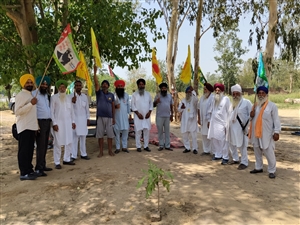 ਪੱਕੇ ਮੋਰਚੇ ਦੇ 26ਵੇਂ ਦਿਨ ਸਰਕਾਰ ਖਿਲਾਫ਼ ਐੱਸਕੇਐੱਮ ਵੱਲੋਂ ਨਾਅਰੇਬਾਜ਼ੀ