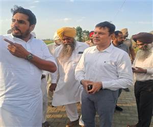 ਡੀਸੀ ਵੱਲੋਂ ਖਾਰਾ ਤੇ ਵਾਂਦਰ ਜਟਾਣਾ ’ਚ ਨੁਕਸਾਨੀ ਫ਼ਸਲ ਦਾ ਜਾਇਜ਼ਾ