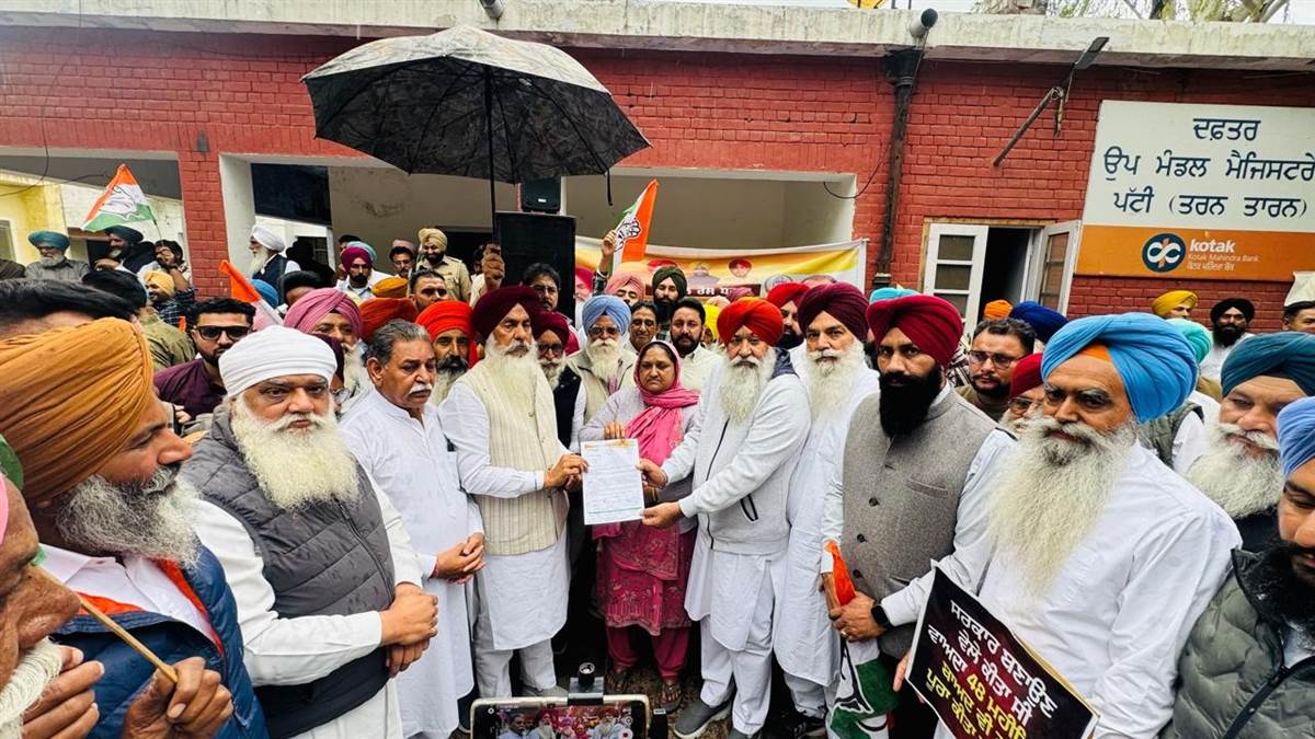 ਕਾਂਗਰਸ ਵੱਲੋਂ ਐੱਸਡੀਐੱਮ ਦਫ਼ਤਰ ਪੱਟੀ ਅੱਗੇ ਸਰਕਾਰ ਖ਼ਿਲਾਫ਼ ਵਿਸ਼ਾਲ ਰੋਸ ਧਰਨਾ