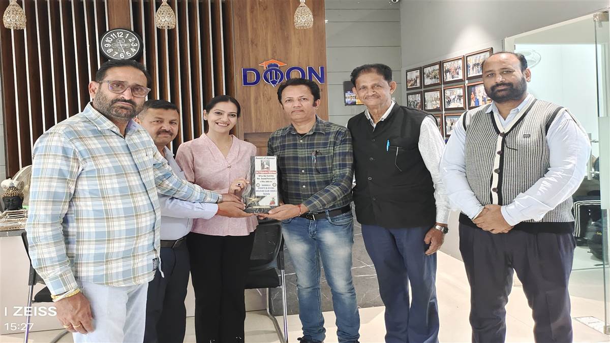 ਕਲੱਬ ਵੱਲੋਂ ਡਾ. ਪ੍ਰਿਯੰਕਾ ਸ਼ਰਮਾ ਦਾ ਸਨਮਾਨ