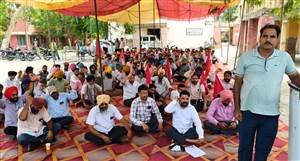 ਬਿਜਲੀ ਮੁਲਾਜ਼ਮਾਂ ਵੱਲੋਂ ਸਰਕਲ ਦਫ਼ਤਰ ਅੱਗੇ ਰੋਸ ਧਰਨਾ