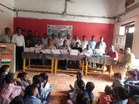Lions Club Vishal distributed copies and stationery