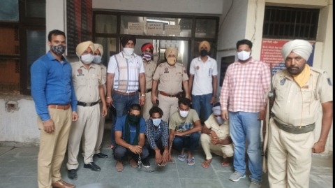 ਡਾਕਾ ਮਾਰਨ ਦੀ ਤਿਆਰੀ ਕਰਦੇ ਚਾਰ ਲੁਟੇਰੇ ਕਾਬੂ