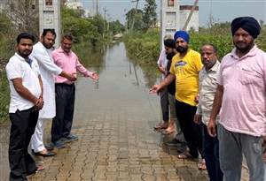 ਗਊਧਾਮ ਤੇ ਸ਼ਮਸ਼ਾਨਘਾਟ ਨੂੰ ਜਾਣ ਵਾਲੀ ਸੜਕ ਨੇ ਧਾਰਿਆ ਛੱਪੜ ਦਾ ਰੂਪ