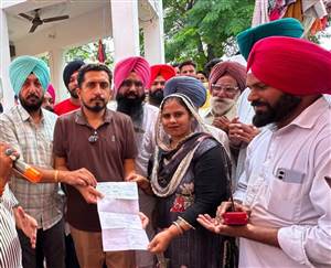 ਵਿਧਾਇਕ ਦਿਨੇਸ਼ ਚੱਢਾ ਨੇ ਦਿੱਤੀ 10 ਲੱਖ ਰੁਪਏ ਦੀ ਗ੍ਰਾਂਟ