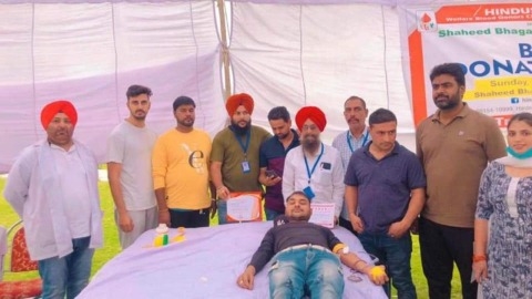 ਅੱਪਰਾ 'ਚ ਖੂਨਦਾਨ ਕੈਂਪ ਲਾਇਆ