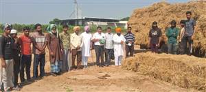 ਪਰਾਲੀ ਦੀਆਂ ਗੱਠਾਂ ਦੇ ਡੰਪ ਦਾ ਪੂਨੀਆਂ ਨੇ ਕੀਤਾ ਉਦਘਾਟਨ